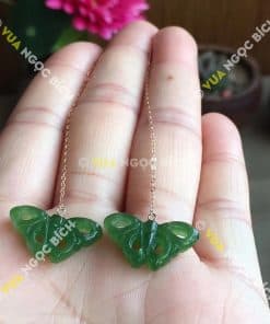Bông Tai Ngọc Bích Nephrite Jade (BT069) 7