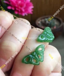 Bông Tai Ngọc Bích Nephrite Jade (BT069) 6