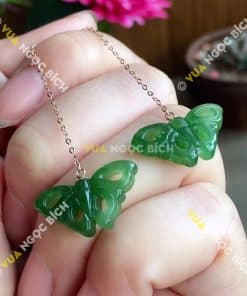 Bông Tai Ngọc Bích Nephrite Jade (BT069) 5