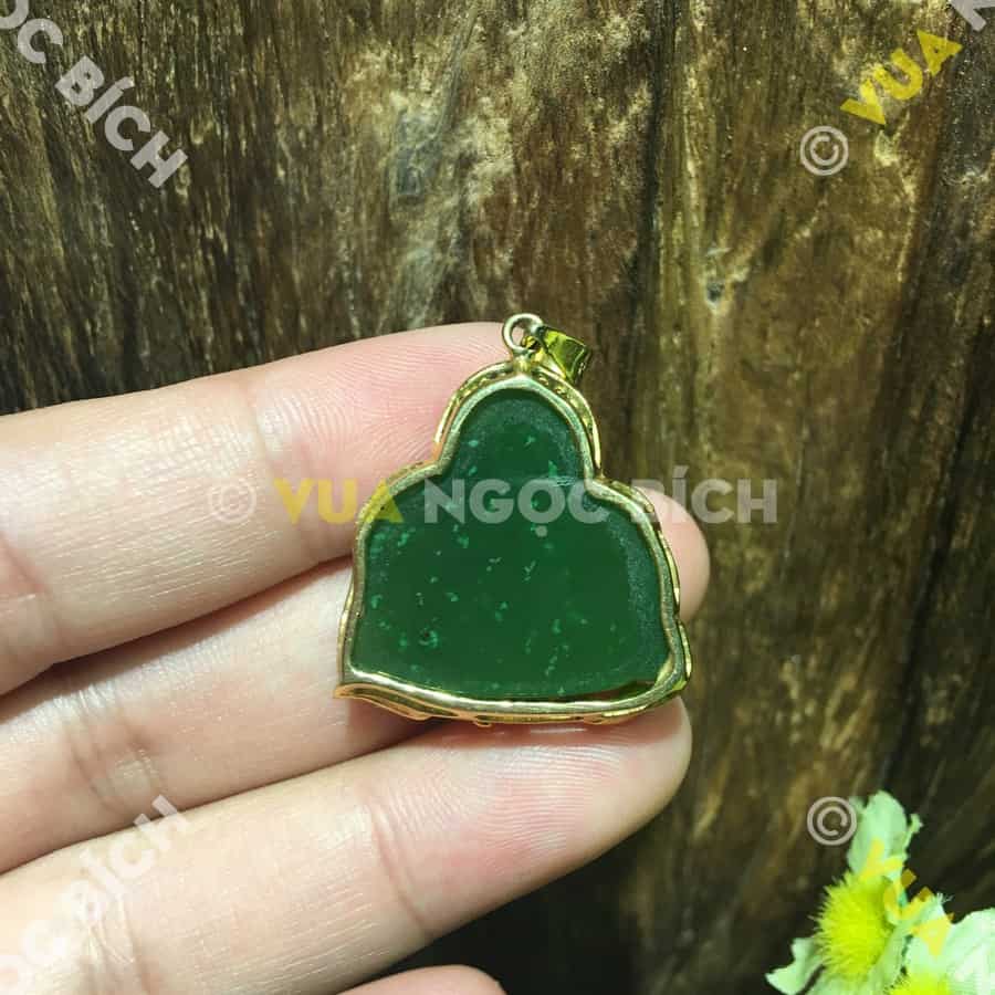 Mặt Dây Phật Di Lạc Ngọc Bích Nephrite Jade Bọc Vàng (MD099) 5 Mặt Dây Phật Di Lạc Ngọc Bích Nephrite Jade Bọc Vàng (MD099) - Hình ảnh 3