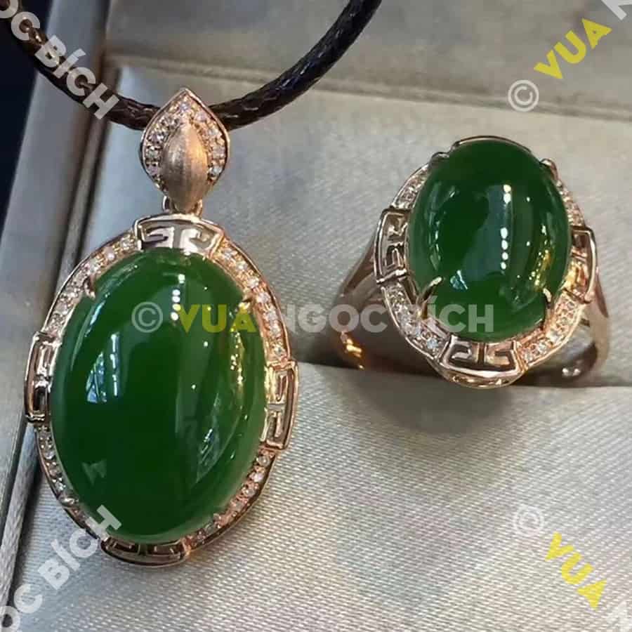 Mặt Dây Ngọc Bích Nephrite Jade (MD079) 4 Mặt Dây Ngọc Bích Nephrite Jade (MD079) - Hình ảnh 2