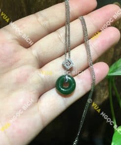 Mặt Dây Đồng Điếu Ngọc Bích Nephrite Jade (MD081) 4