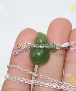 Mặt Dây Hồ Lô Ngọc Bích Nephrite Jade (MD064) 6
