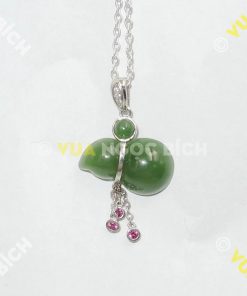 Mặt Dây Hồ Lô Ngọc Bích Nephrite Jade (MD064) 4