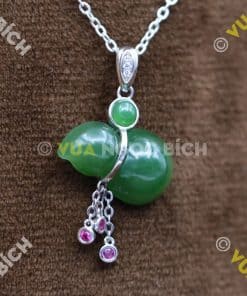 Mặt Dây Hồ Lô Ngọc Bích Nephrite Jade (MD064) 3