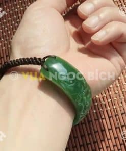 Vòng Tay Ngọc Bích Nephrite Jade Mix Dây Dù (VT019) 6