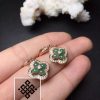 Bông Tai Ngọc Bích 4 Hạt (BT009) 2