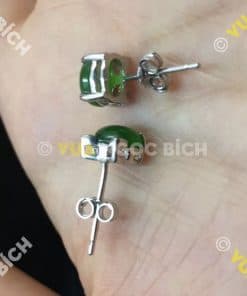 Bông Tai Ngọc Bích Nephrite Jade (BT028) 5