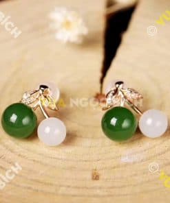Bông Tai Ngọc Bích Nephrite Jade (BT061) 5