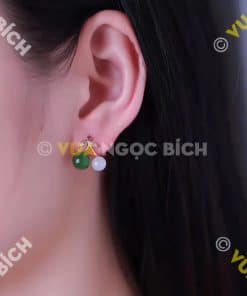 Bông Tai Ngọc Bích Nephrite Jade (BT061) 4