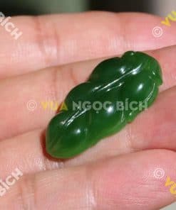 Mặt Chiếc Lá Ngọc Bích Nephrite Jade (MD108) 12 Mặt Chiếc Lá Ngọc Bích Nephrite Jade (MD108) 5