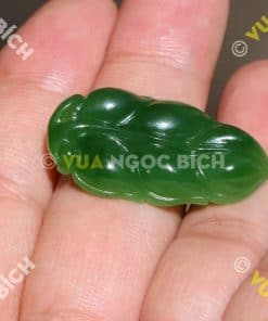 Mặt Chiếc Lá Ngọc Bích Nephrite Jade (MD108) 11 Mặt Chiếc Lá Ngọc Bích Nephrite Jade (MD108) 4