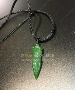 Mặt Dây Dao Kila (Phurba, Phổ Ba) Ngọc Bích Nephrite Jade (MD171) 6