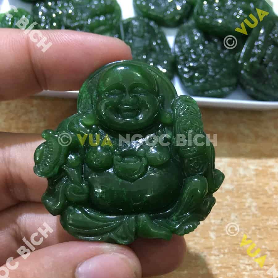 Mặt Dây Di Lạc Ngọc Bích Nephrite Jade (MD021-2) 3 Mặt Dây Di Lạc Ngọc Bích Nephrite Jade (MD021-2)