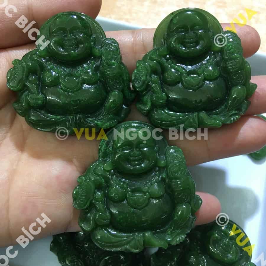 Mặt Dây Di Lạc Ngọc Bích Nephrite Jade (MD021-2) 4 Mặt Dây Di Lạc Ngọc Bích Nephrite Jade (MD021-2) - Hình ảnh 2