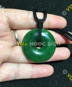 Mặt Dây Đồng Điếu Ngọc Bích Nephrite Jade (MD027) 7