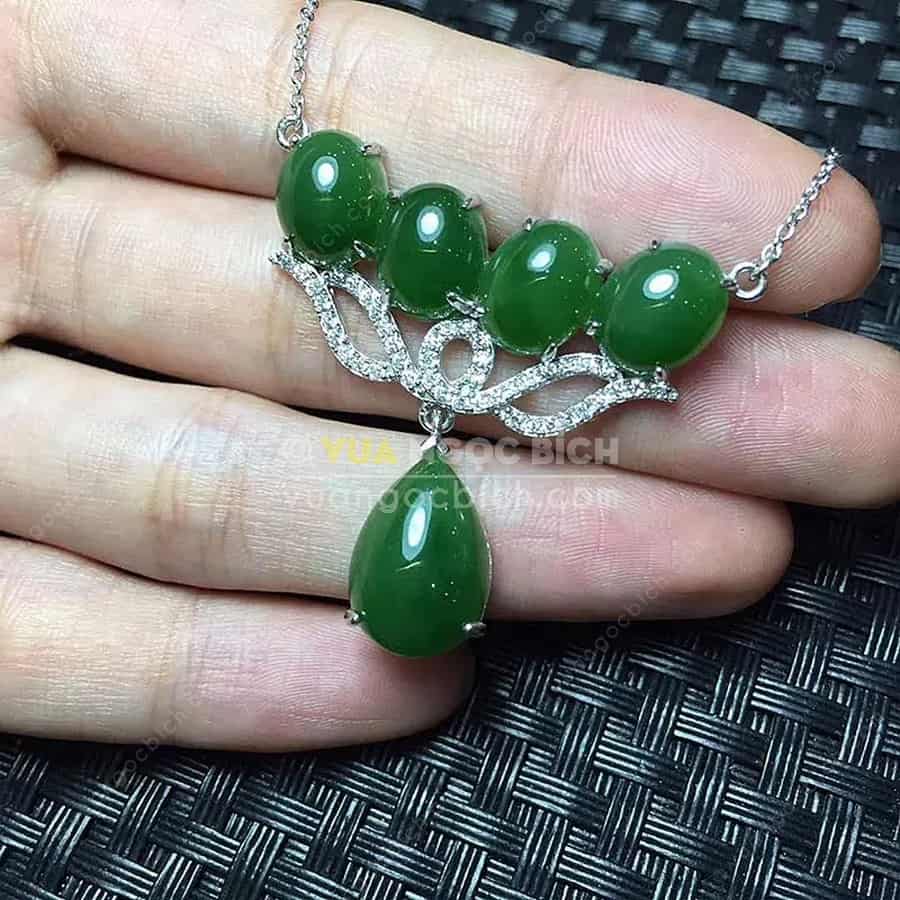 Mặt Dây Ngọc Bích Nephrite Jade (MD162) 4 Mặt Dây Ngọc Bích Nephrite Jade (MD162) - Hình ảnh 2