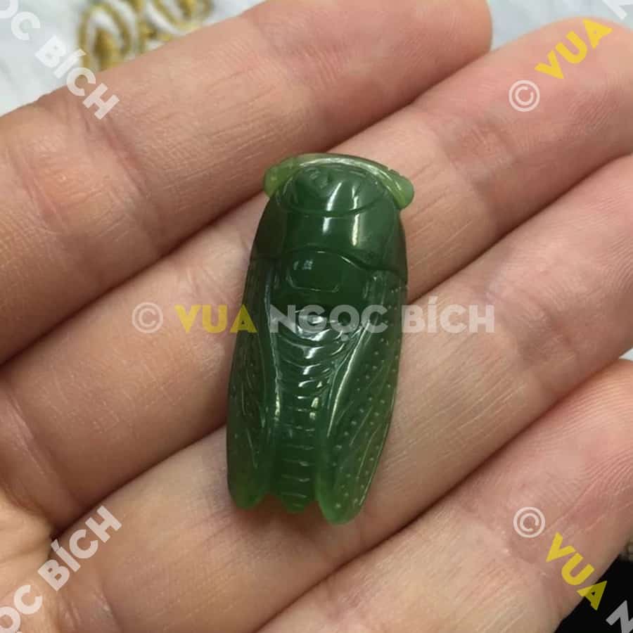 Mặt Dây Ngọc Thiền Ngọc Bích Nephrite Jade (MD052) 3 Mặt Dây Ngọc Thiền Ngọc Bích Nephrite Jade (MD052)