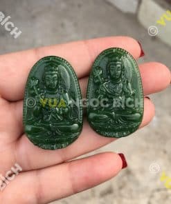 Mặt Dây Phật Bản Mệnh Ngọc Bích Nephrite Jade (MD059) 6