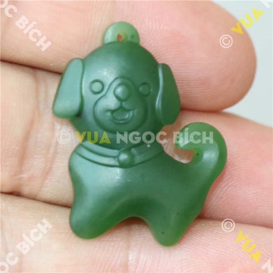 Mặt Ngọc Bích Nephrite Con Chó (MD114) 3 Mặt Ngọc Bích Nephrite Con Chó (MD114)
