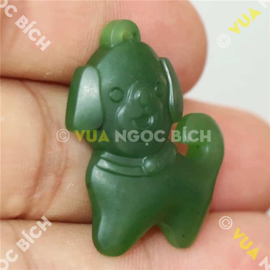 Mặt Ngọc Bích Nephrite Con Chó (MD114) 5 Mặt Ngọc Bích Nephrite Con Chó (MD114) - Hình ảnh 3