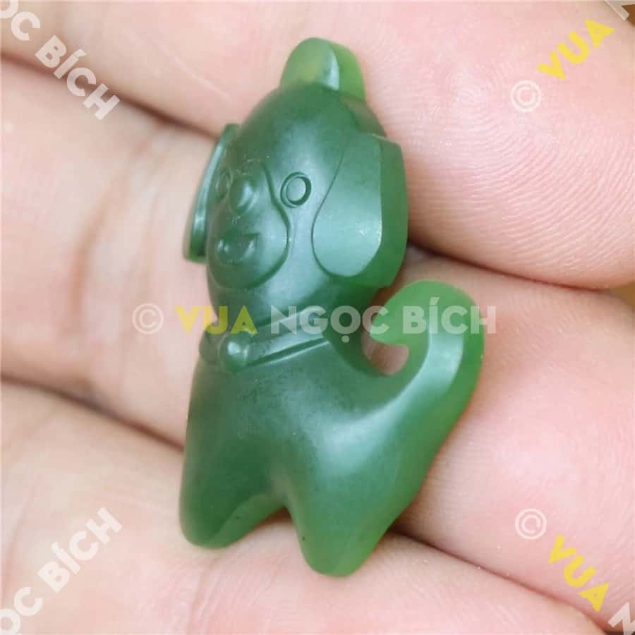 Mặt Ngọc Bích Nephrite Con Chó (MD114) 4 Mặt Ngọc Bích Nephrite Con Chó (MD114) - Hình ảnh 2