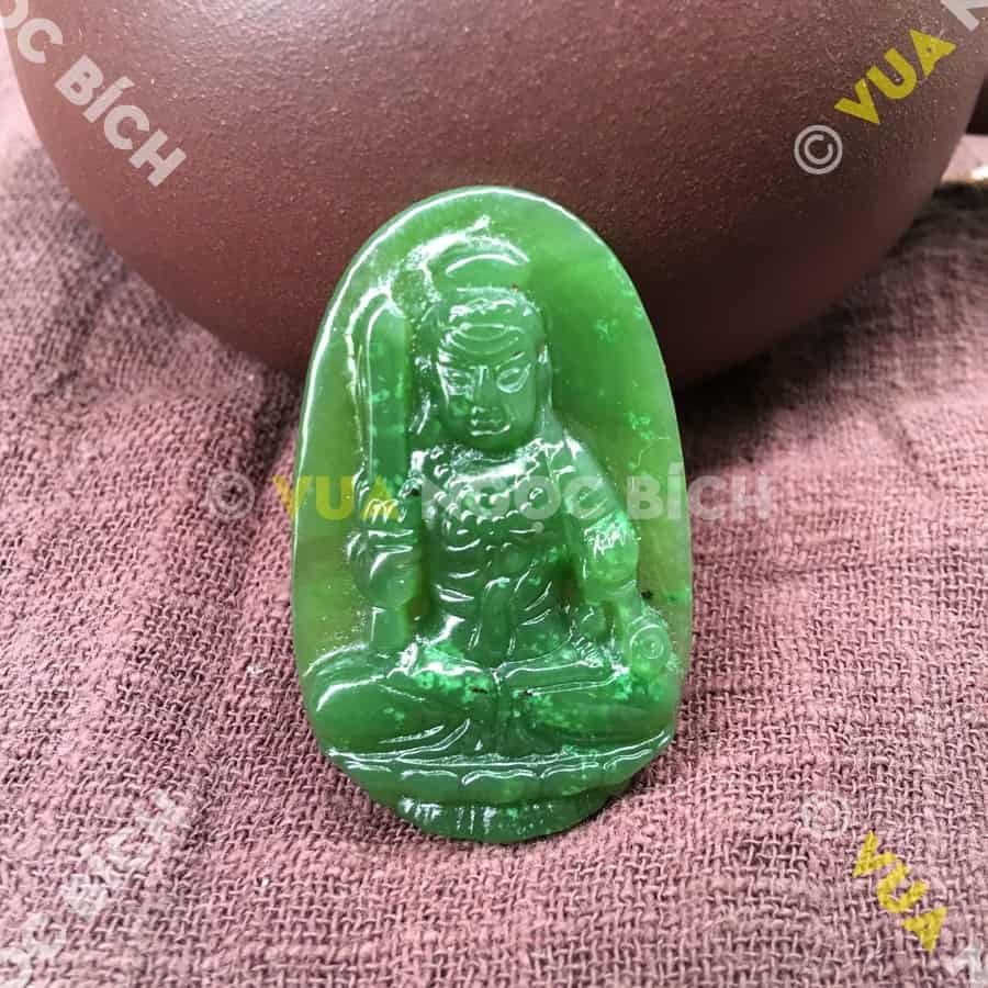 Phật Bản Mệnh Bất Động Minh Vương Ngọc Bích Nephrite Jade (MD097) 4 Phật Bản Mệnh Bất Động Minh Vương Ngọc Bích Nephrite Jade (MD097) - Hình ảnh 2