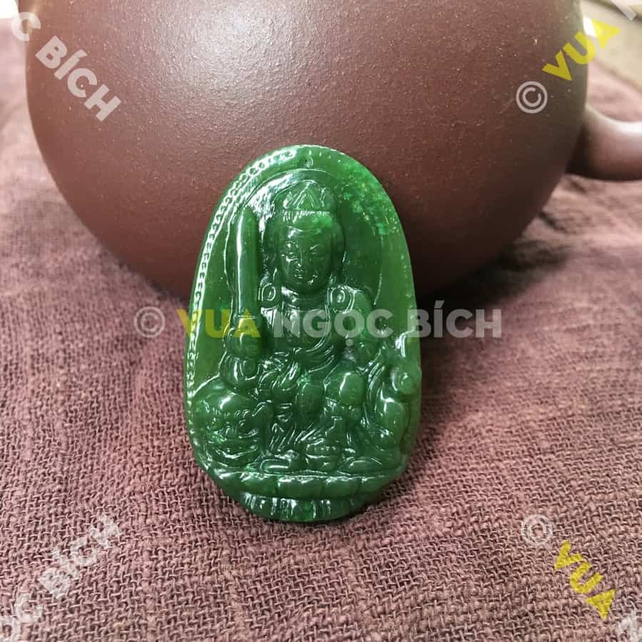 Phật Bản Mệnh Bồ Tát Văn Thù Ngọc Bích Nephrite Jade (MD093) 4 Phật Bản Mệnh Bồ Tát Văn Thù Ngọc Bích Nephrite Jade (MD093) - Hình ảnh 2