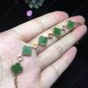 Vòng Tay Cỏ Bốn Lá Ngọc Bích Nephrite Jade (VT066) 1