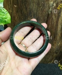 Vòng Tay Ngọc Bích Nephrite Jade Bản Liền (VT030) 6