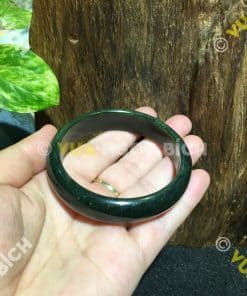 Vòng Tay Ngọc Bích Nephrite Jade Bản Liền (VT030) 5