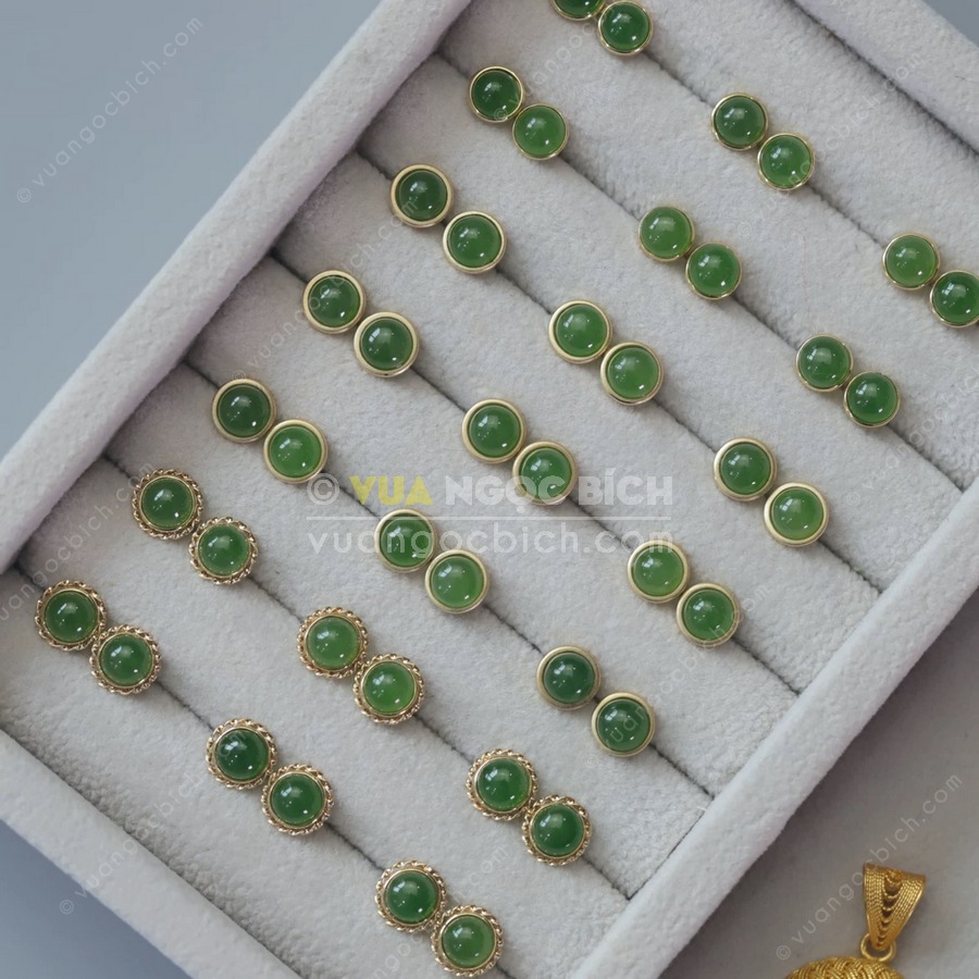 Bông Tai Ngọc Bích Nephrite Jade (VNB-BT199) 5 Bông Tai Ngọc Bích Nephrite Jade (VNB-BT199) - Hình ảnh 3