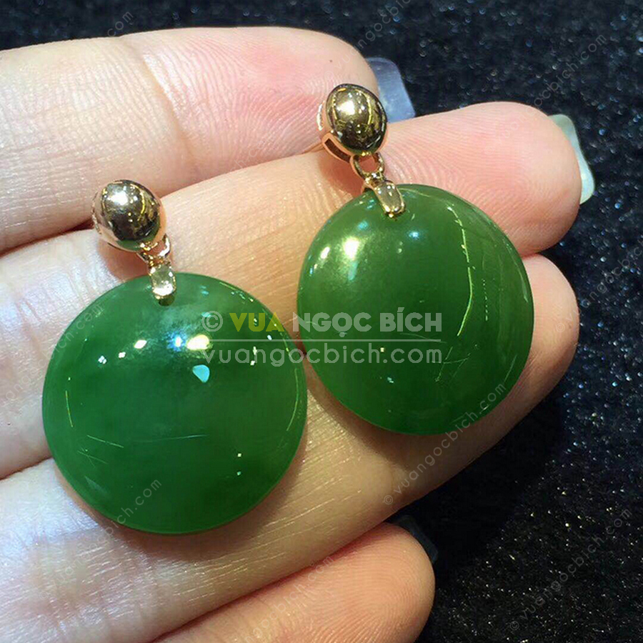 Bông Tai Ngọc Bích Nephrite Jade (VNB-BT205) 5 Bông Tai Ngọc Bích Nephrite Jade (VNB-BT205) - Hình ảnh 3