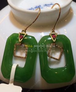 Bông Tai Ngọc Bích Nephrite Jade (VNB-BT207) 11 Bông Tai Ngọc Bích Nephrite Jade (VNB-BT207) 5
