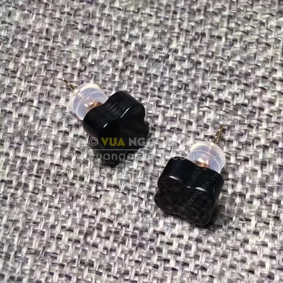 Bông Tai Ngọc Bích Đen Nephrite Jade (VNB-BT202) 6 Bông Tai Ngọc Bích Đen Nephrite Jade (VNB-BT202) - Hình ảnh 4