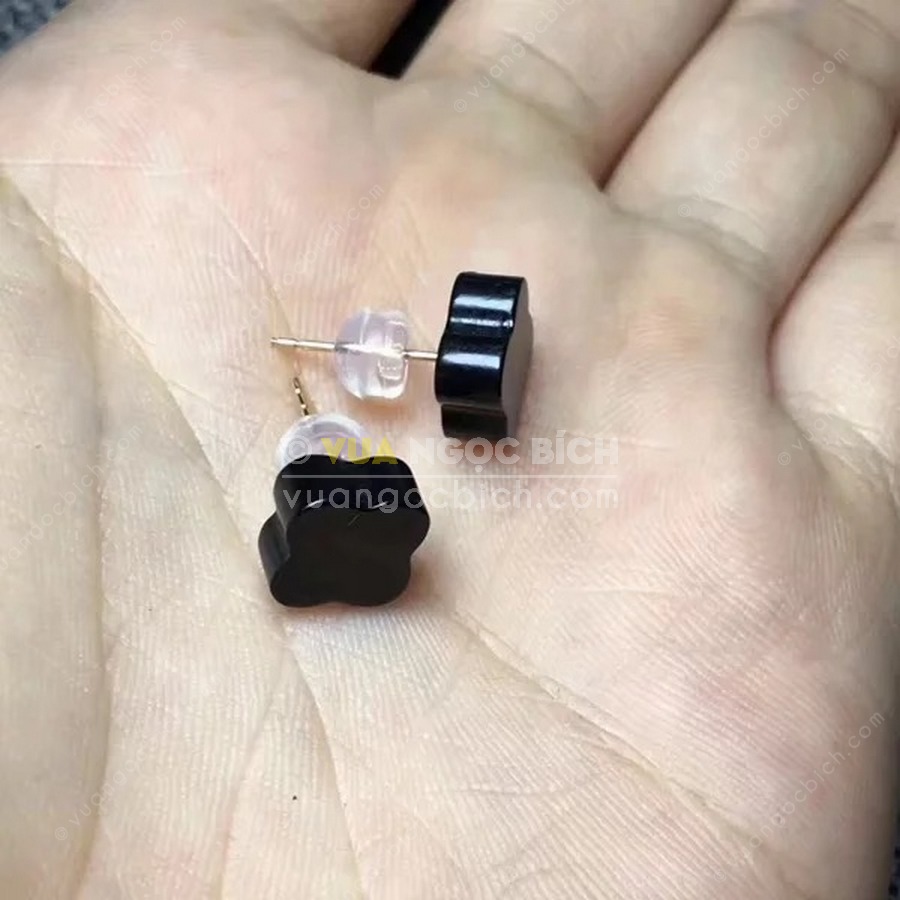 Bông Tai Ngọc Bích Đen Nephrite Jade (VNB-BT202) 5 Bông Tai Ngọc Bích Đen Nephrite Jade (VNB-BT202) - Hình ảnh 3
