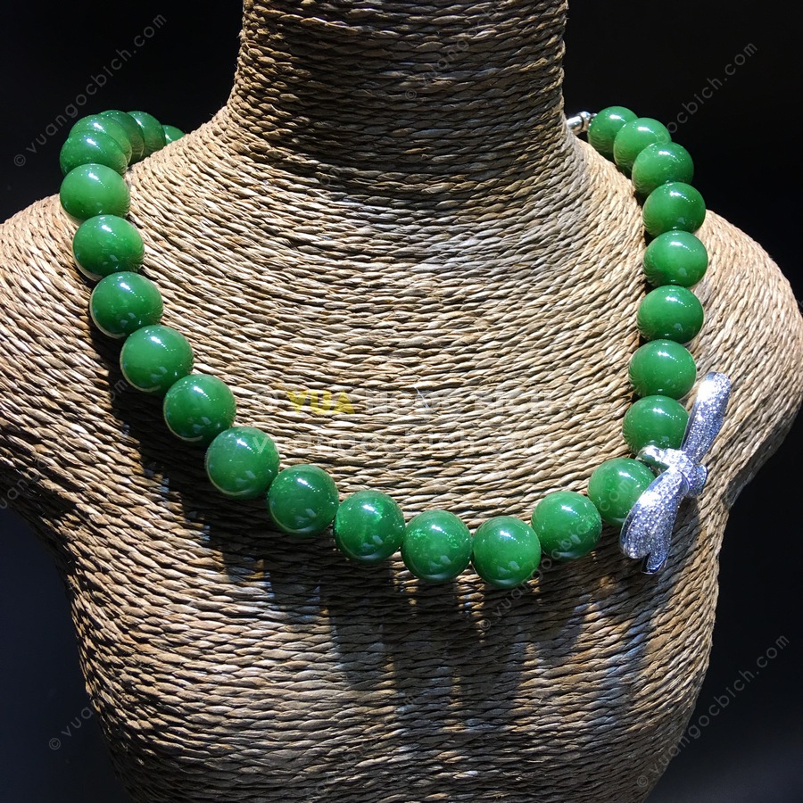 Chuỗi Vòng Cổ Ngọc Bích Nephrite Jade 10mm VIP (VNB-CC088) 10 Chuỗi Vòng Cổ Ngọc Bích Nephrite Jade 10mm VIP (VNB-CC088) - Hình ảnh 8