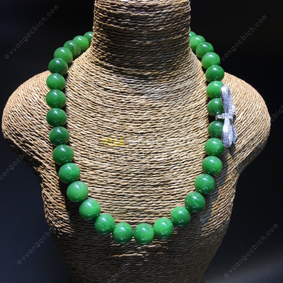 Chuỗi Vòng Cổ Ngọc Bích Nephrite Jade 10mm VIP (VNB-CC088) 7 Chuỗi Vòng Cổ Ngọc Bích Nephrite Jade 10mm VIP (VNB-CC088) - Hình ảnh 5