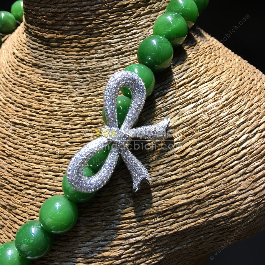 Chuỗi Vòng Cổ Ngọc Bích Nephrite Jade 10mm VIP (VNB-CC088) 6 Chuỗi Vòng Cổ Ngọc Bích Nephrite Jade 10mm VIP (VNB-CC088) - Hình ảnh 4