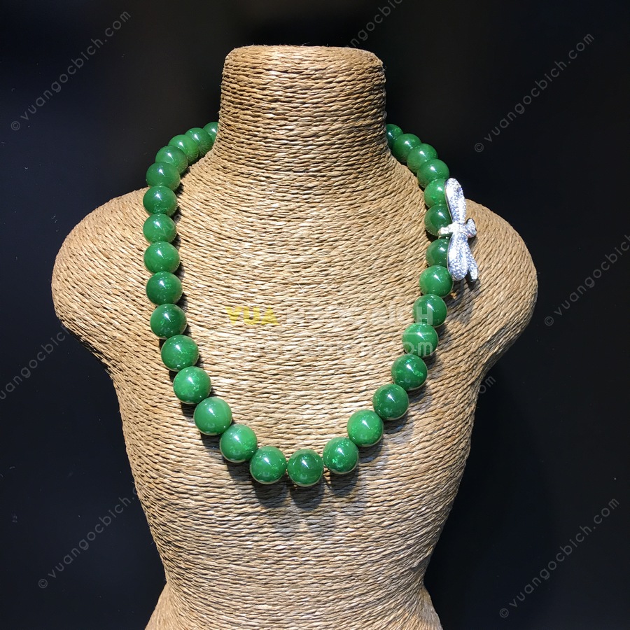 Chuỗi Vòng Cổ Ngọc Bích Nephrite Jade 10mm VIP (VNB-CC088) 5 Chuỗi Vòng Cổ Ngọc Bích Nephrite Jade 10mm VIP (VNB-CC088) - Hình ảnh 3