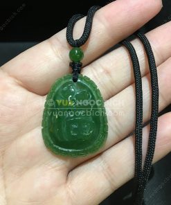 Mặt Dây Chữ Phúc Ngọc Bích Nephrite Jade (VNB-MD226) 6