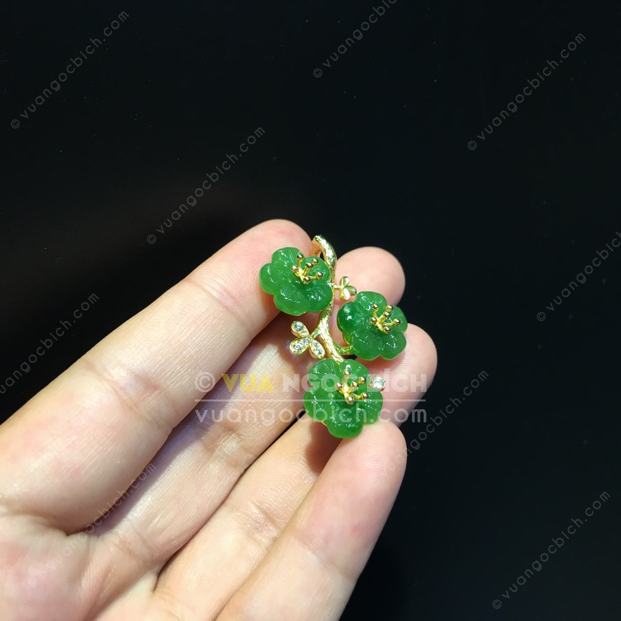Mặt Dây Hoa 5 Cánh Ngọc Bích Nephrite Jade VIP (VNB-MD326) 11 Mặt Dây Hoa 5 Cánh Ngọc Bích Nephrite Jade VIP (VNB-MD326) - Hình ảnh 9
