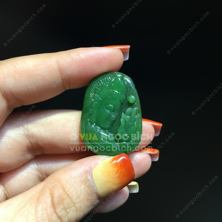 Mặt Dây Phật Bà Quan Âm Ngọc Bích Nephrite Jade (VNB-MD215) 4 Mặt Dây Phật Bà Quan Âm Ngọc Bích Nephrite Jade (VNB-MD215) - Hình ảnh 2