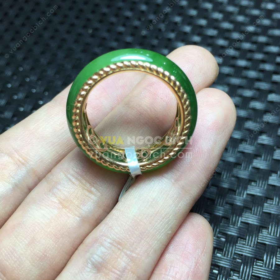 Nhẫn Bầu Ngọc Bích Nephrite Jade (VNB-NN048-2) 5 Nhẫn Bầu Ngọc Bích Nephrite Jade (VNB-NN048-2) - Hình ảnh 3
