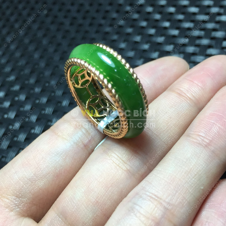 Nhẫn Bầu Ngọc Bích Nephrite Jade (VNB-NN048-2) 7 Nhẫn Bầu Ngọc Bích Nephrite Jade (VNB-NN048-2) - Hình ảnh 5
