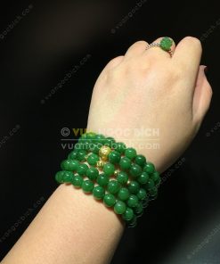 Vòng Tay Ngọc Bích Nephrite Jade 10mm VIP (VNB-VT050-2) 8